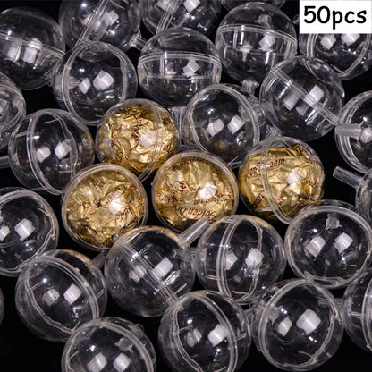 10/20/30/50pcs Clear Chocolate & Truffle Boxes – Flower Candy Holder Cases for Valentine’s Day Gifts