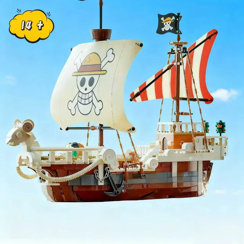 FIT 75639 One Piece Merry Boat Luffy Building Blocks Toy – Model Bricks Set for Kids’ Birthday & Christmas Gifts