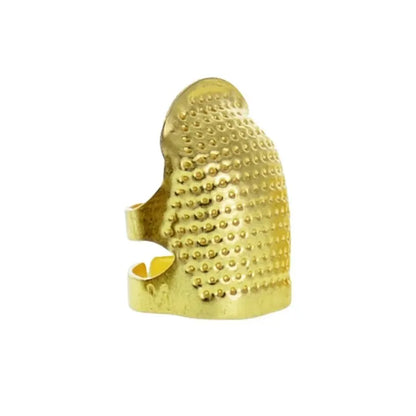 Adjustable Vintage Sewing Thimble – Handmade Non-Slip Finger Holder for Embroidery & Needlework