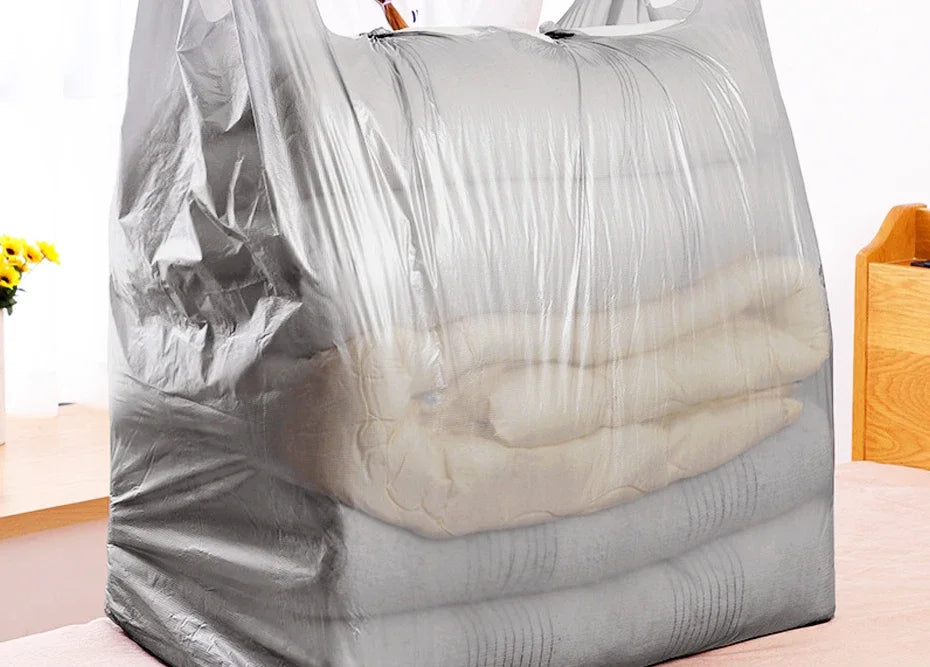 10PCS Large Capacity Thick Plastic Storage Bags — Moving & Packaging Bags for Clothes, Toys, Bedding & Blankets