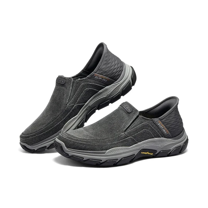 Skechers DJ RESPECTED Men's Slip-On Shoes - Lightweight Casual Canvas, Comfortable, Breathable & Anti-Slip Sneakers