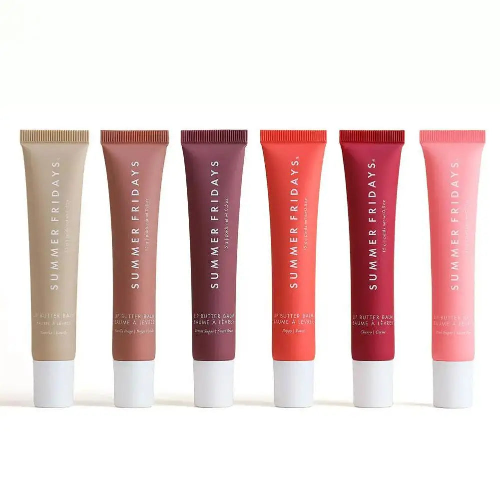 Summer Fridays Mini Lip Gloss Set – Vanilla Beige Moisturizing Lip Balm, Transparent & Smooth Makeup