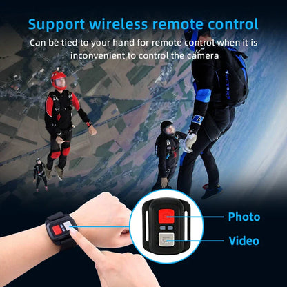 4K 5K Action Bicycle Camera with Electronic Stabilizer – WiFi Sport Helmet Video Recorder Compatible with GoPro