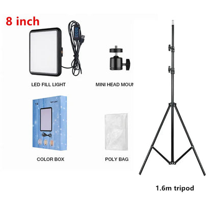 High Power 352-LED Video Light Panel – 2800K-7000K Adjustable Studio Fill Lamp with Light Stand for Live Streaming Photography