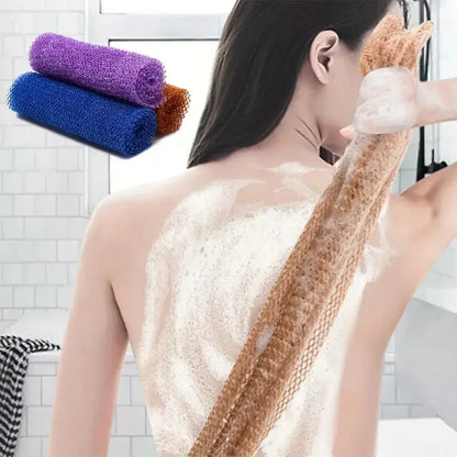 African Exfoliating Bath Sponge - Double-Sided Mesh Body Scrub Towel for Smooth Skin