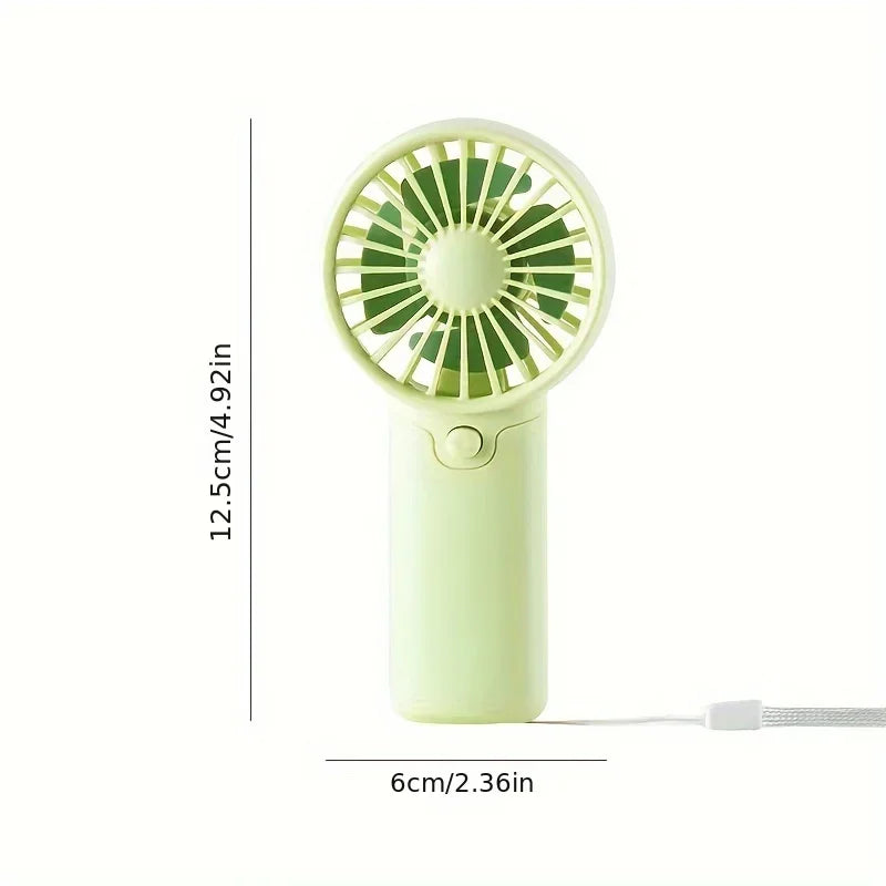 Cute Mini Portable Handheld Fan | Lightweight Pocket Electric Fan, Low Noise for Students, Outdoor Use 2025