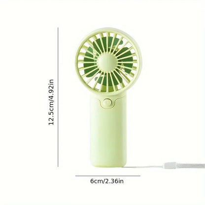 Cute Mini Portable Handheld Fan | Lightweight Pocket Electric Fan, Low Noise for Students, Outdoor Use 2025