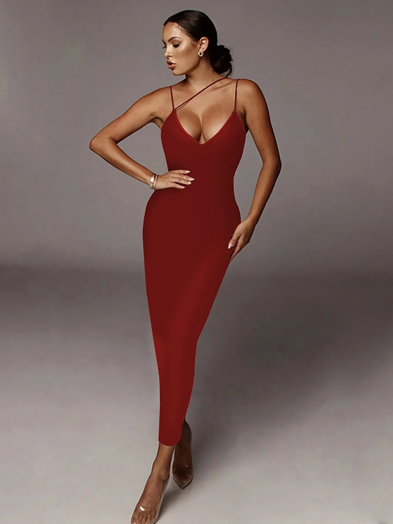 Dulzura Women’s Leopard Bodycon Midi Dress – Party, Club & Evening Streetwear Summer 2024 Wholesale