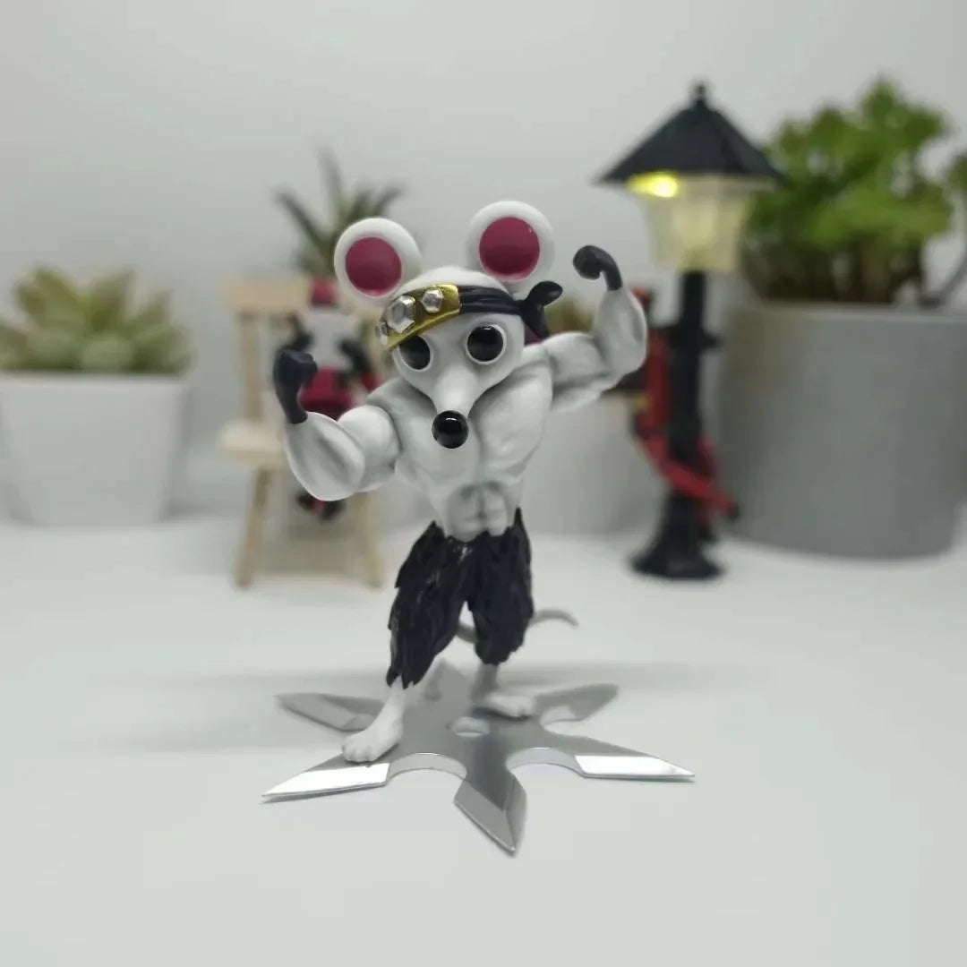 Anime Muscle Mouse Figurine – 8cm Collectible Figure Toy for Kids, Holiday Gift Model