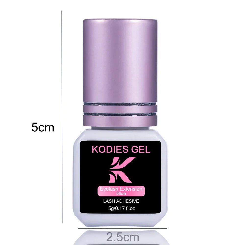 KODIES GEL Extra Strong Eyelash Glue — 5g 0.5s Fast-Dry Waterproof Adhesive for False Eyelash Extensions