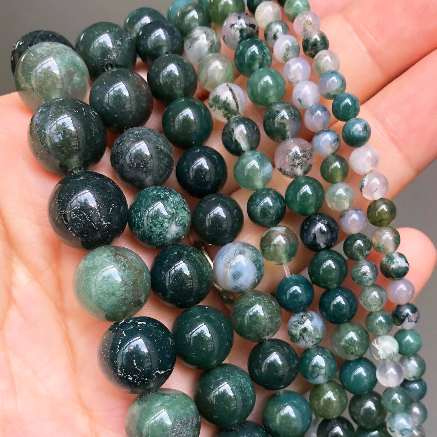 Natural Flame Stone Beads - Yooperlite & Fire Sodalite Loose Spacer Beads for DIY Bracelets and Necklaces