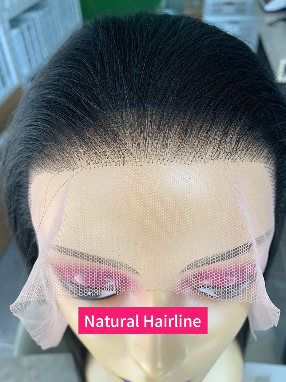 Raw Vietnamese Human Hair Lace Front Wig – 13x6 Bob, Straight Natural Black, 250% Density, 100% Human Hair