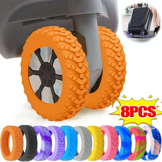 Thicken Texture Silicone Wheels Protector for Luggage: Reduce Noise & Protect Travel Luggage - 1/8Pcs Luggage Accessories