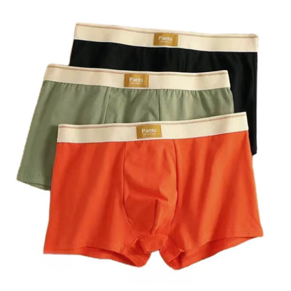 3PCS Men’s Cotton Boxer Shorts – Breathable U-Convex Comfortable Underwear Set for Daily Wear & Sports Trunks