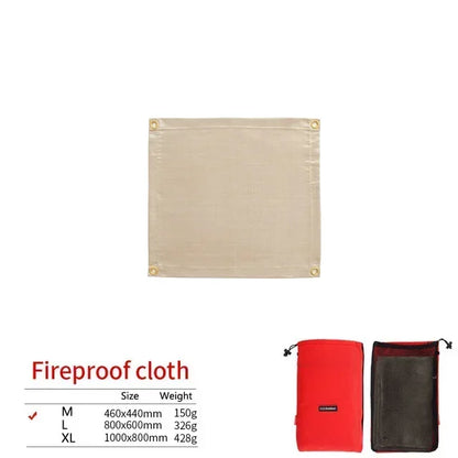 Outdoor Camping Fireproof Mat – Flame Retardant Picnic, Barbecue & Insulation Blanket, High-Temperature Fiberglass Mat