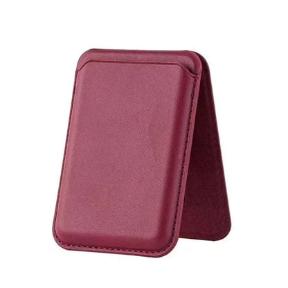 Strong Magnetic Leather Wallet with Hidden Stand – MagSafe Case & Card Holder for iPhone 13, 14, 15 Pro Max