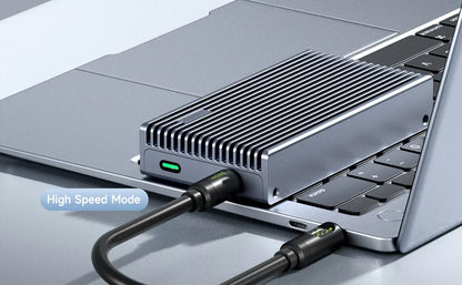 Hagibis 40Gbps USB4 M.2 NVMe SSD Enclosure – LED Display with USB4 Cable for Thunderbolt 4/3 & USB 3.2/3.1/3.0 B+M M-Key SSD Case