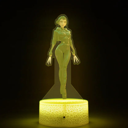 K-Pop Demon Hunters LED Night Light – Zoe, Mira, Rumi, Saja 16-Color Remote Control