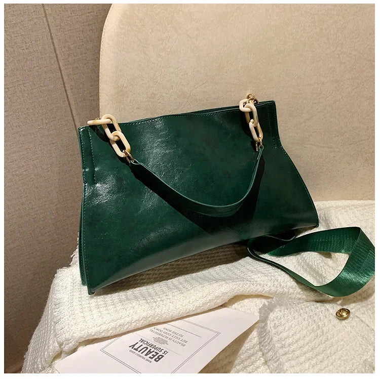 2024 New Women’s Handbag — Soft Synthetic Leather Shoulder Bag, Crossbody Large Capacity Fashion Underarm Bag