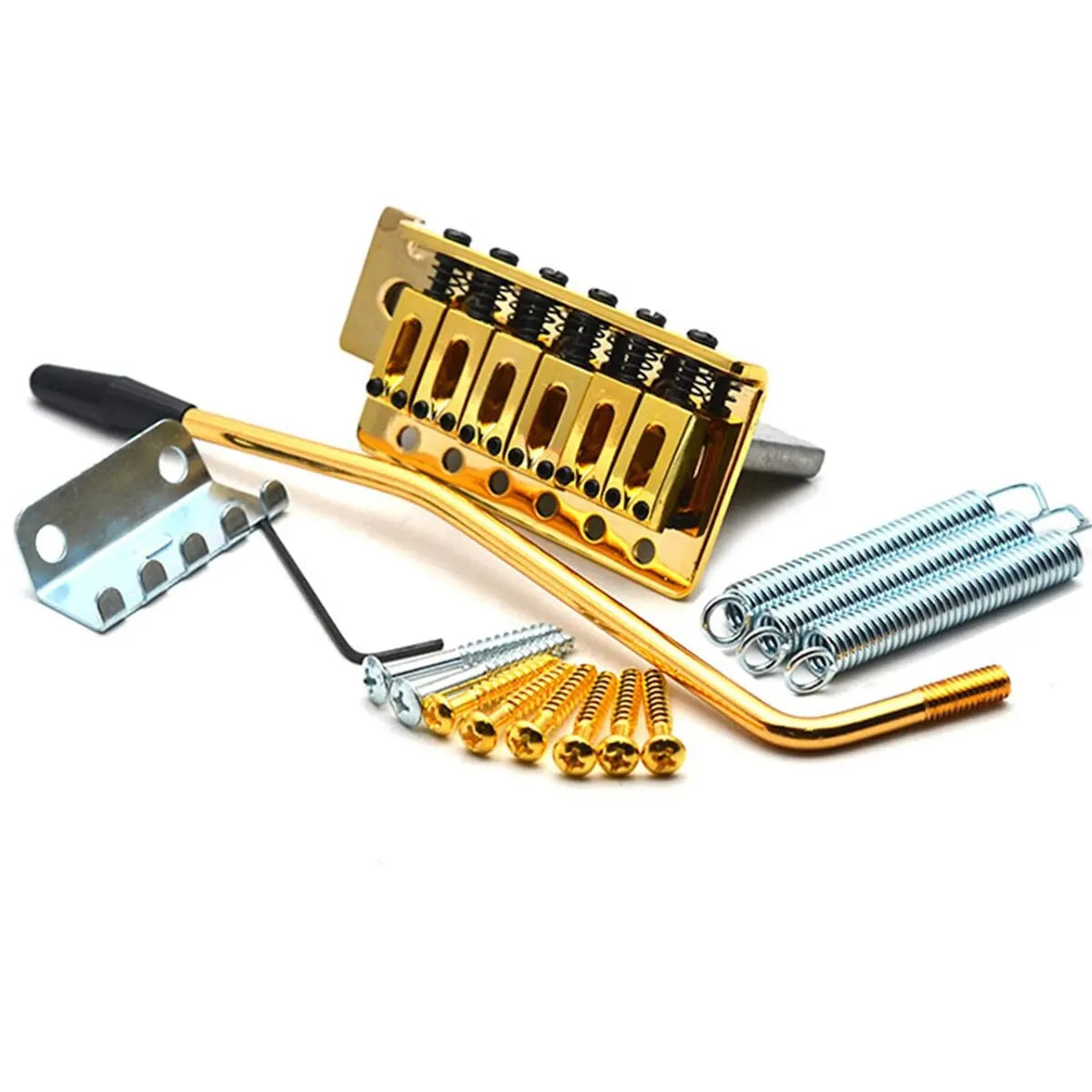 Miwayer 52.5mm Guitar Tremolo Bridge — Vintage Steel Saddle Block Set for Fender Strat & Squier Electric Guitars, Chrome
