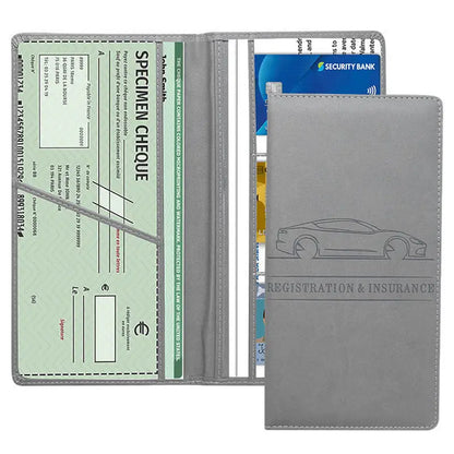 Car Document Holder — Registration & Insurance Organizer for Auto and Truck, Essential Driver Compartment Accessory