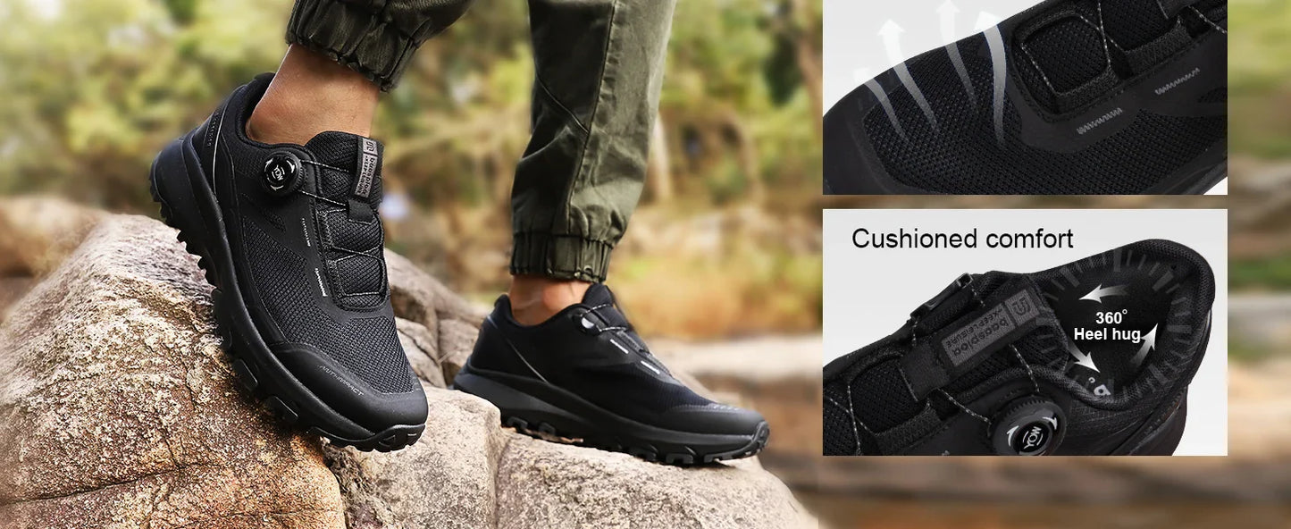Baasploa Men’s Hiking Shoes – Breathable Outdoor Climbing & Walking Sneakers, Non-Slip & Durable