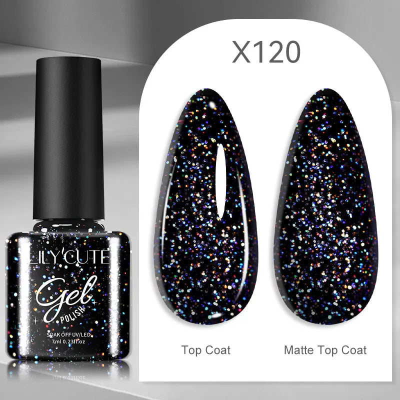 LILYCUTE 5ml Silver Metallic Liner Gel Polish – Super Bright UV Nail Art Stripe & Drawing Paint Varnish, Mirror Effect Graffiti Gel