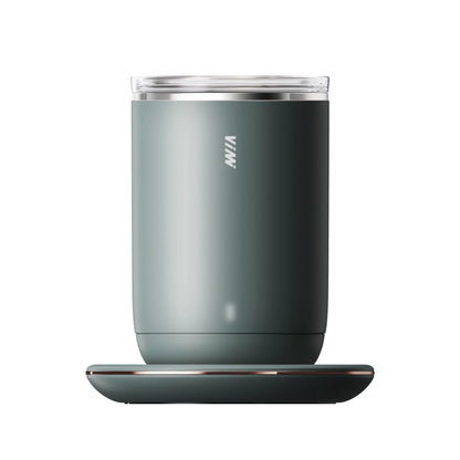 55°C Electric Self-Stirring Mug Heater – Stainless Steel USB Smart Coffee Milk Mixing Cup, Double Wall Insulated Travel Mug