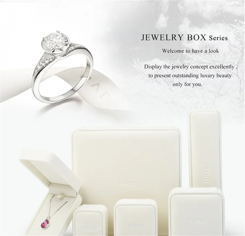 Oirlv Velvet Jewelry Box – Classic Ring, Earring & Necklace Case for Wedding Gift & Display
