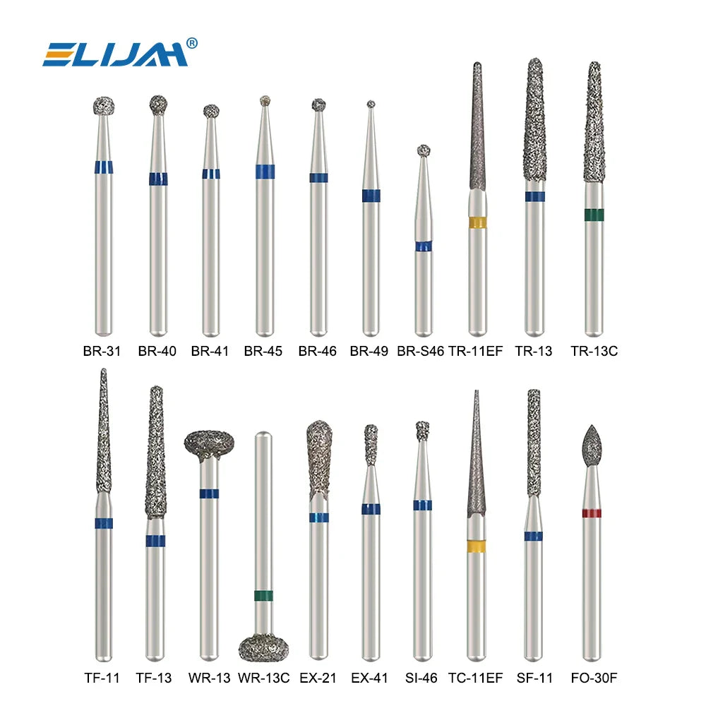5pcs Dental Diamond Burs Drill FG 1.6mm – High-Speed Handpiece Burs for Polishing & Whitening