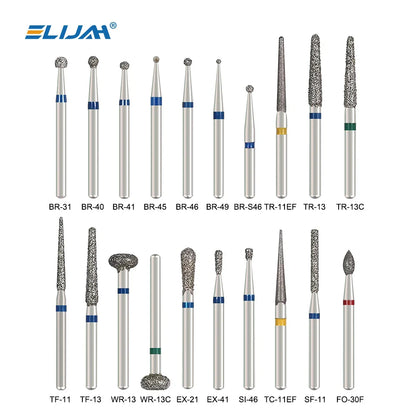 5pcs Dental Diamond Burs Drill FG 1.6mm – High-Speed Handpiece Burs for Polishing & Whitening