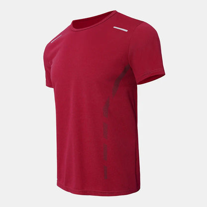 Men’s Summer Quick-Dry Sports T-Shirt – Printed Short Sleeve Loose Fit Athletic Running & Fitness Top for Teens and Adults