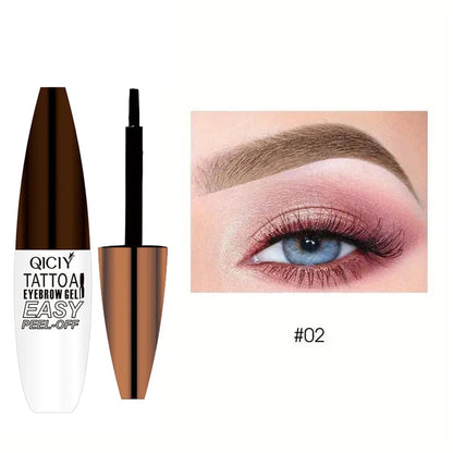 Long-Lasting 3-Day Tattoo Eyebrow Gel Cream – Easy Peel-Off, Smudge-Proof, Sweat-Resistant Waterproof Cosmetic