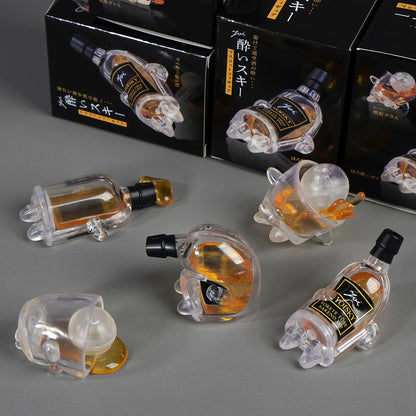 Qualia Whisky Bottle Mascot Figure - Cute Anime Gashapon Blind Box Mini Resin Desk Ornament Collectible Toy