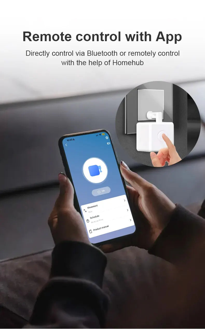 Tuya Zigbee Bluetooth Fingerbot Plus — Smart Button Pusher Switch Bot, Works with Alexa, Google Home & Smart Life App