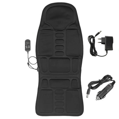 Car Electric Massage Chair Pad – Heating & Vibrating Back Massager Cushion for Home & Office Lumbar Pain Relief with Remote Control