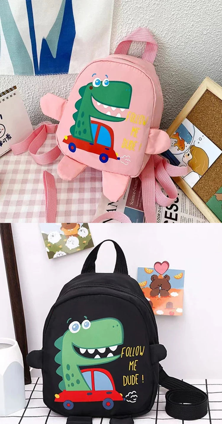 Cute Cartoon Dinosaur Kids Backpack – Anti-Lost Toddler School Bag for Kindergarten & Preschool