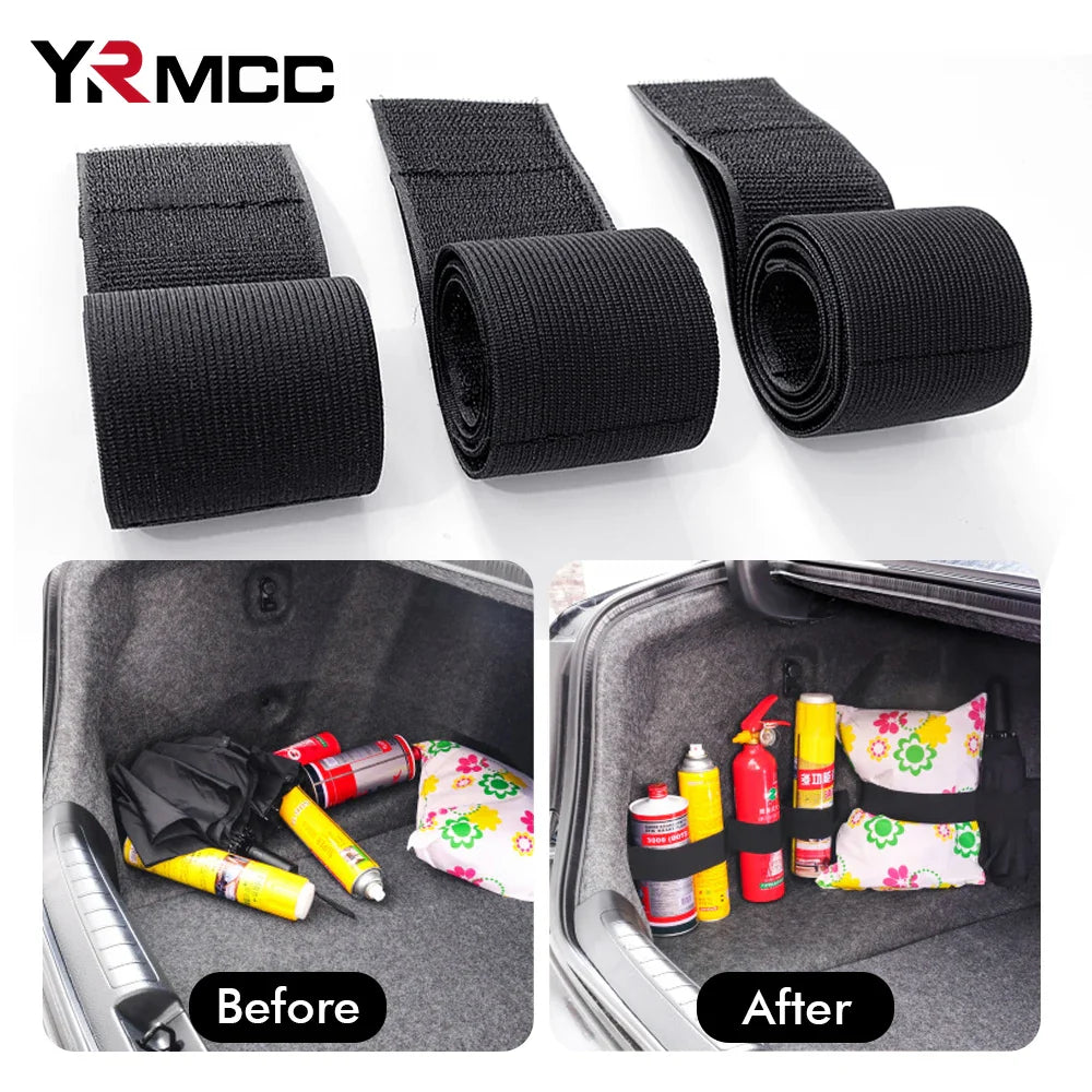 50cm Car Trunk Organizer Strap – Magic Tape Fixed Belt for Auto Tool & Fire Extinguisher Storage