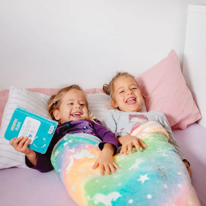 Flannel Mermaid Sleeping Bag — Soft Universal Rainbow Mermaid Tail Blanket, Cozy and Beautiful for Children