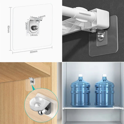 Strong Non-Marking Adhesive Patch Hook - Non-Punching Transparent Wall Hanging Shelf Buckle, No-Nail Auxiliary Patch