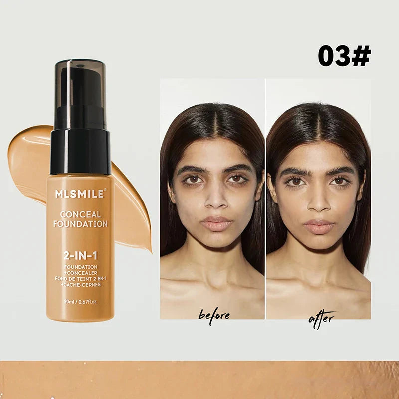 Oil-Control Matte Face Foundation Cream – Waterproof Full Coverage BBCream for Professional Makeup