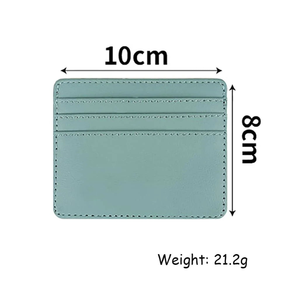 Ultra-Thin Leather Mini Wallet - Slim Bank and Credit Card Holder for Men and Women, Small ID Case with 4 Slots