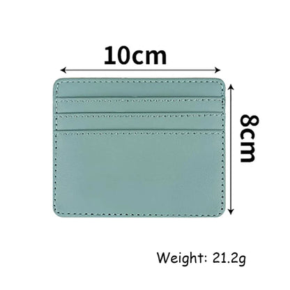 Ultra-Thin Leather Mini Wallet - Slim Bank and Credit Card Holder for Men and Women, Small ID Case with 4 Slots