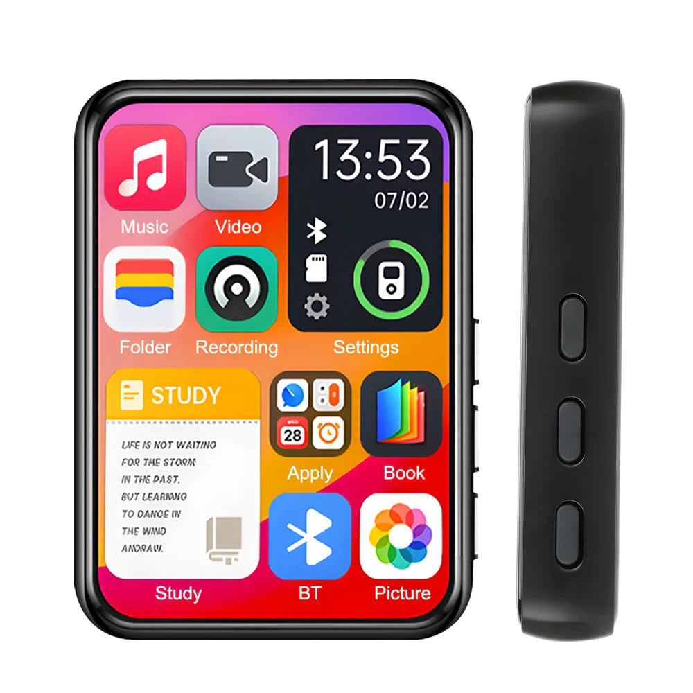 32GB MP3 Player with 2.4" Touch Screen & Bluetooth 5.4 – HiFi Music Player with Speaker, Recorder, Ebook & Photo Viewer