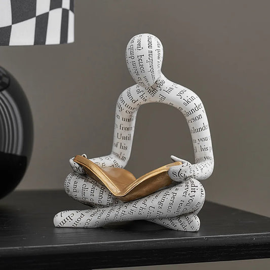 Modern Abstract Figure Statue - Nordic Style Sculptures and Figurines for Home Interior - Elegant Living Room Table Decorations