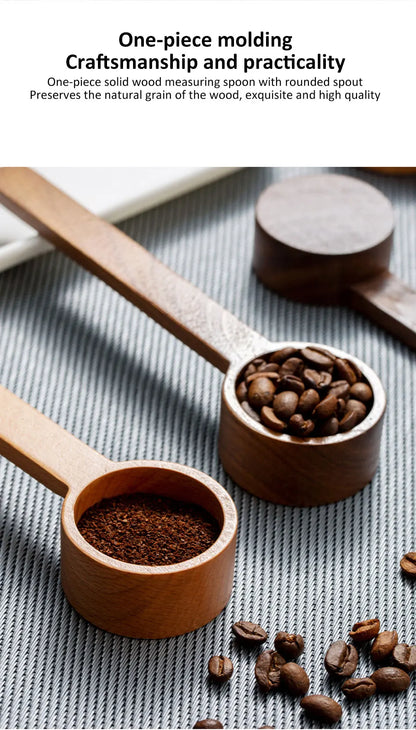 Wooden Measuring Spoon – Coffee Bean, Tea, Sugar & Spice Scoop, Kitchen Measuring Tool & Coffee Accessory