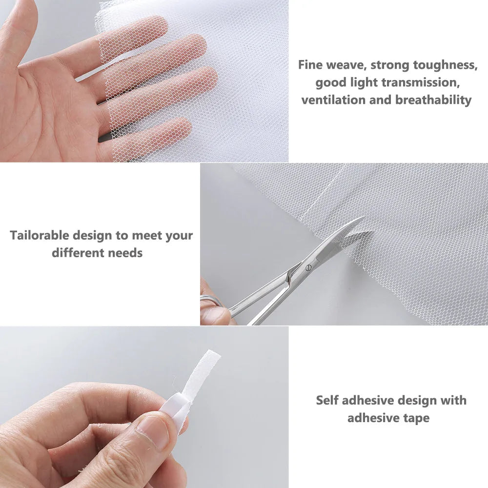 Bedroom Window Mosquito Nets Insect Fly Screen Curtain | Indoor Anti-Mosquito Fly Bug Mesh | Insect Screen Repair Tape