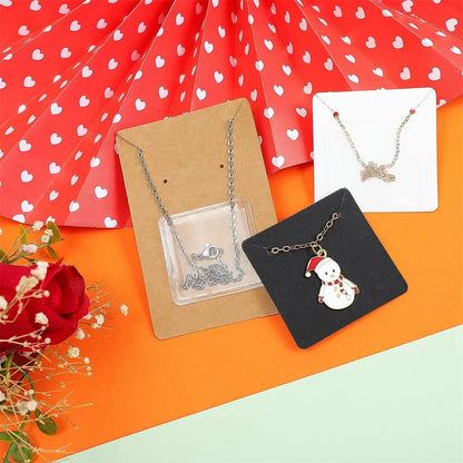 10/50PCS Necklace Chain Adhesive Pouch – Jewelry Display Card Bags for Small Business Packaging Supplies