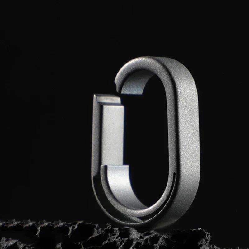 Titanium Alloy Quick-Release Keychain Ring – Mini Car Key Connector Buckle EDC Key Ring Accessory for Everyday Carry