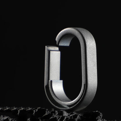 Titanium Alloy Quick-Release Keychain Ring – Mini Car Key Connector Buckle EDC Key Ring Accessory for Everyday Carry